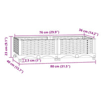 Fioriera Rialzata 80x40x23 cm in Polipropilene