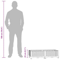 Fioriera Rialzata-Vaso da Esterno-Fioriera Elevata 80x40x23 cm in Polipropilene 426805
