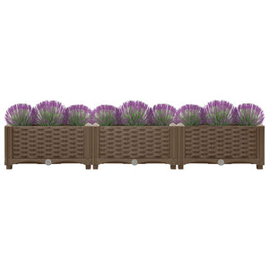 Fioriera Rialzata-Vaso da Esterno-Fioriera Elevata 120x40x23 cm in Polipropilene 326778