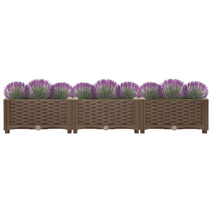 Fioriera Rialzata-Vaso da Esterno-Fioriera Elevata 120x40x23 cm in Polipropilene 326778