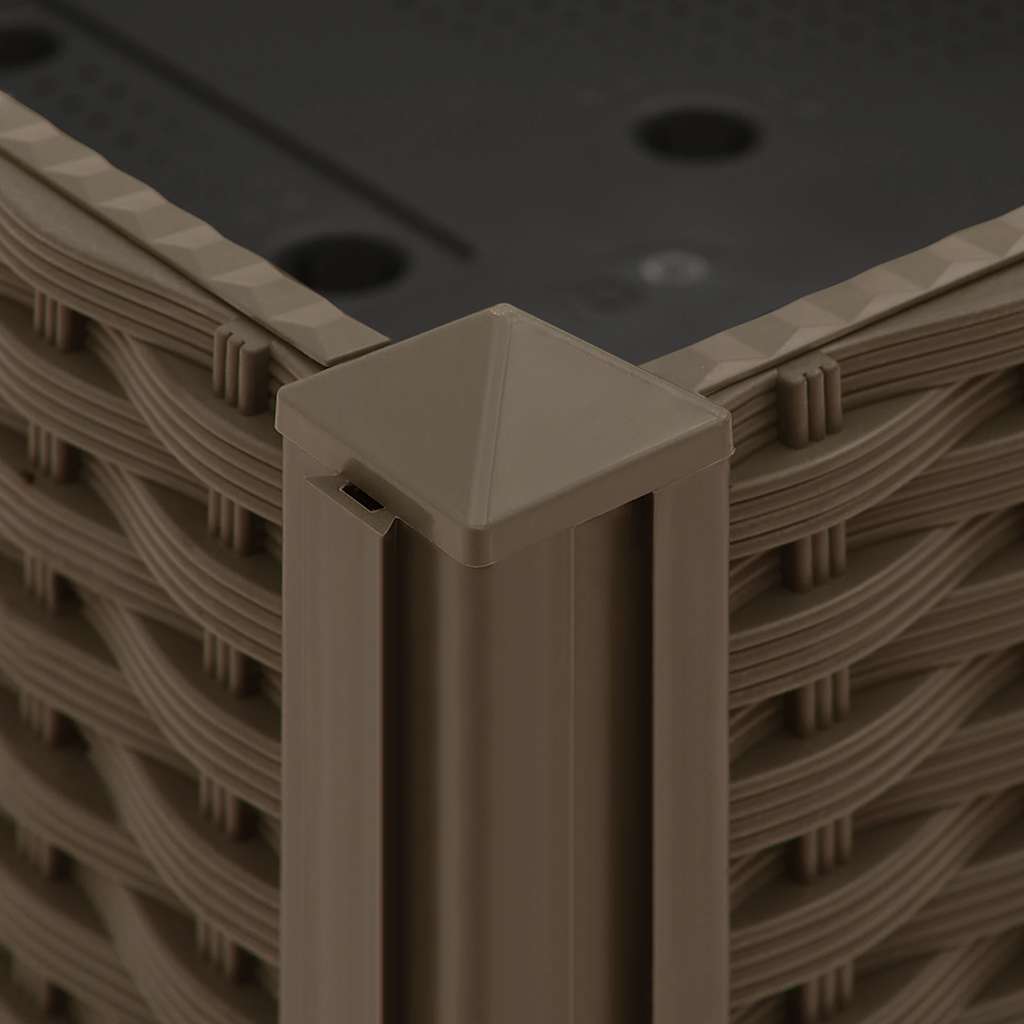 Fioriera Rialzata-Vaso da Esterno-Fioriera Elevata 120x40x23 cm in Polipropilene 326778