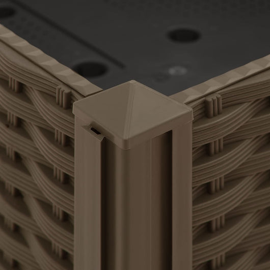 Fioriera rialzata piante fiori giardino 160 x 40 x 23 cm polipropilene marrone 02_0000916