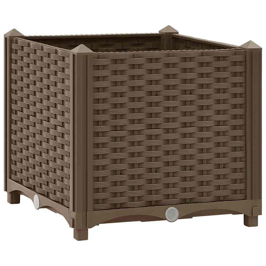 Fioriera Rialzata-Vaso da Esterno-Fioriera Elevata 40x40x38 cm in Polipropilene 331946