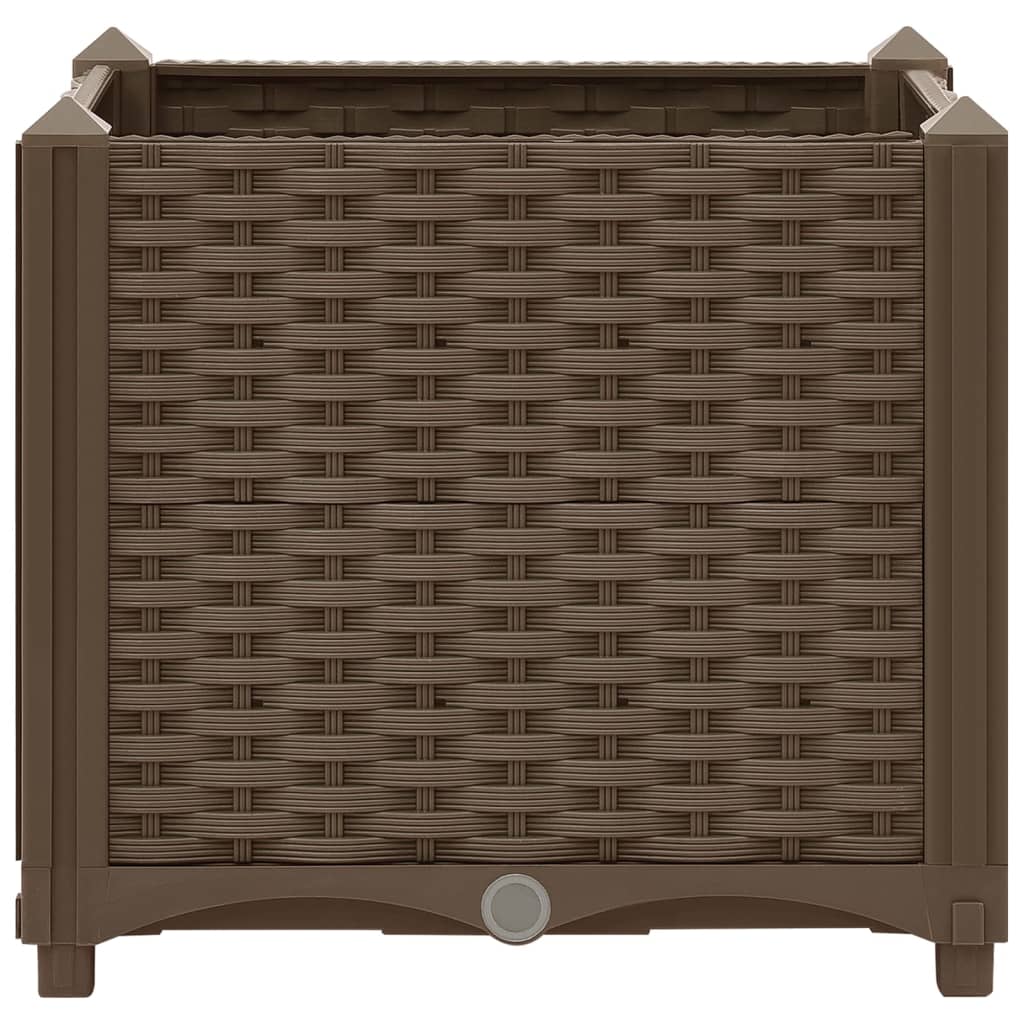 Fioriera rialzata piante fiori giardino 40 x 40 x 38 cm polipropilene marrone 02_0000929