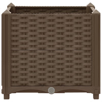 Fioriera rialzata piante fiori giardino 40 x 40 x 38 cm polipropilene marrone 02_0000929