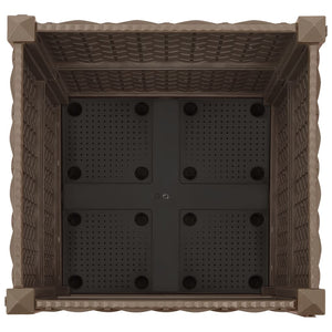 Fioriera rialzata piante fiori giardino 40 x 40 x 38 cm polipropilene marrone 02_0000929