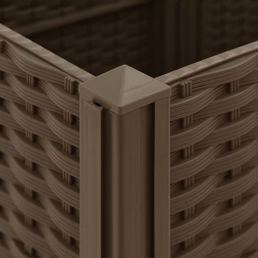 Fioriera rialzata piante fiori giardino 120 x 40 x 38 cm polipropilene marrone 02_0000906