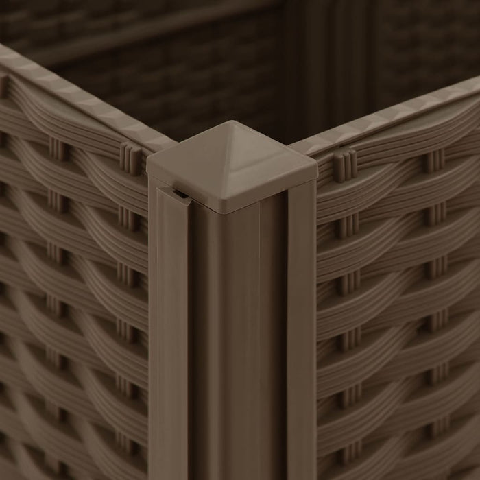 Fioriera rialzata piante fiori giardino 120 x 40 x 38 cm polipropilene marrone 02_0000906