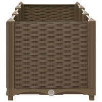Fioriera rialzata piante fiori giardino 120 x 40 x 38 cm polipropilene marrone 02_0000906