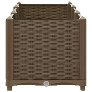Fioriera rialzata piante fiori giardino 120 x 40 x 38 cm polipropilene marrone 02_0000906