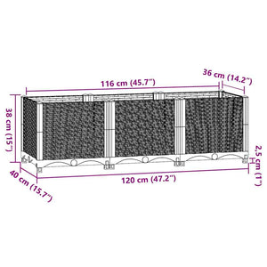 Fioriera Rialzata 120x40x38 cm in Polipropilene