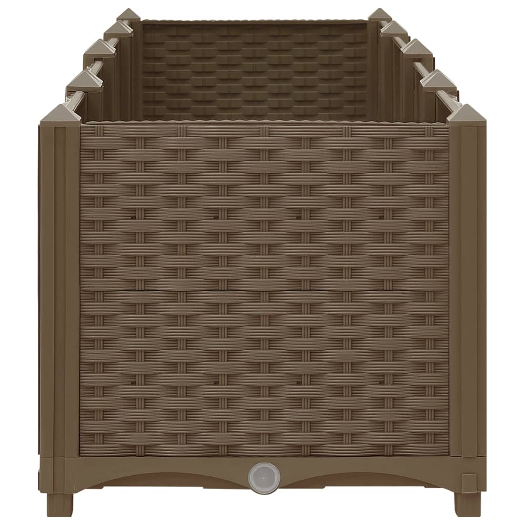 Fioriera rialzata piante fiori giardino 160 x 40 x 38 cm polipropilene 02_0000919