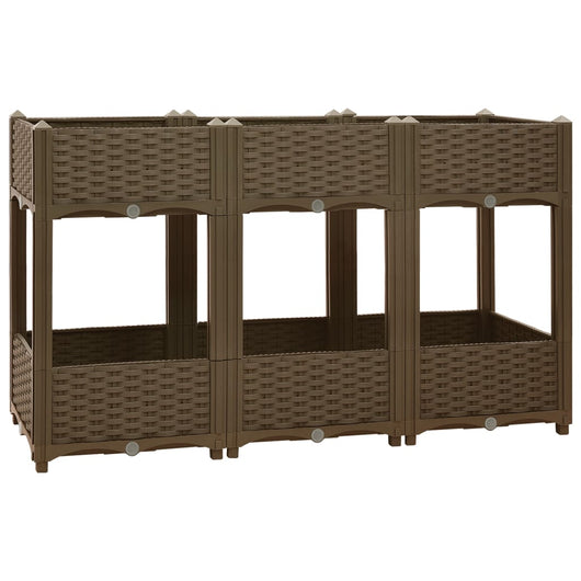 Fioriera rialzata piante fiori giardino 120 x 40 x 71 cm polipropilene 02_0000909