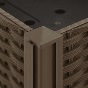 Fioriera Rialzata-Vaso da Esterno-Fioriera Elevata 80x80x38 cm in Polipropilene 737749