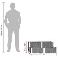 Fioriera Rialzata 80x80x38 cm in Polipropilene 316523