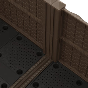 Fioriera rialzata piante fiori giardino 80 x 80 x 38 cm polipropilene marrone 02_0000957