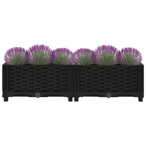 Fioriera Rialzata 80x40x23 cm in Polipropilene 316527