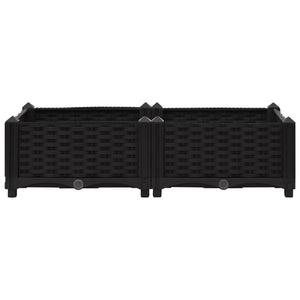 Fioriera rialzata piante fiori giardino 80 x 40 x 23 cm polipropilene 02_0000944