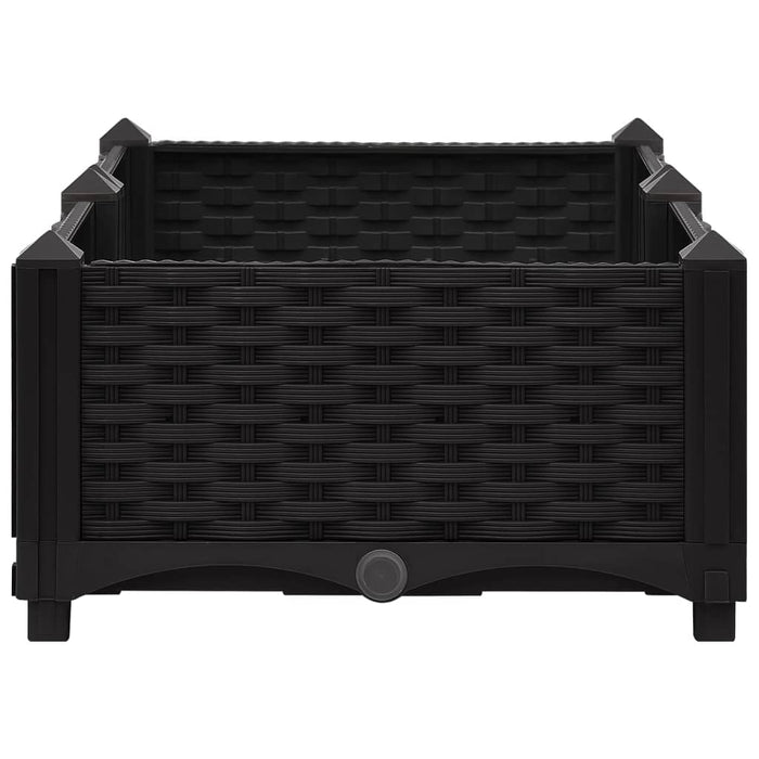 Fioriera rialzata piante fiori giardino 80 x 40 x 23 cm polipropilene 02_0000944