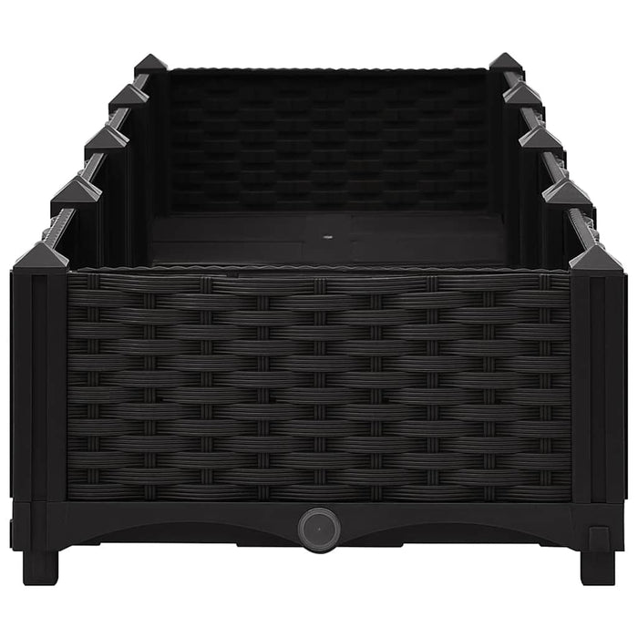 Fioriera Rialzata-Vaso da Esterno-Fioriera Elevata 160x40x23 cm in Polipropilene 258006