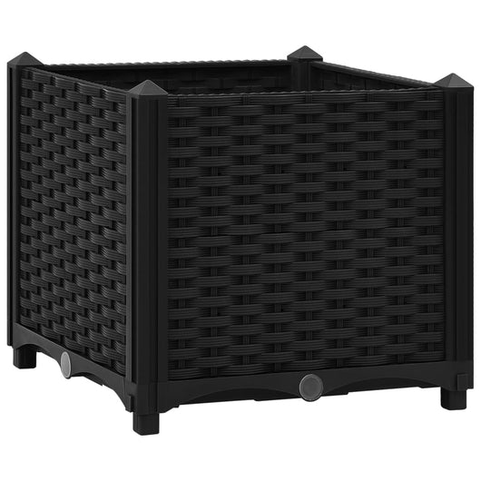 Fioriera rialzata piante fiori giardino 40 x 40 cm polipropilene nero 02_0000930