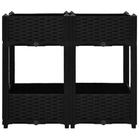 Fioriera Rialzata-Vaso da Esterno-Fioriera Elevata 80x40x71 cm in Polipropilene 419359