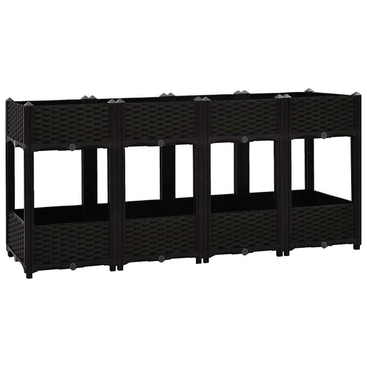 Fioriera Rialzata-Vaso da Esterno-Fioriera Elevata 160x40x71 cm in Polipropilene 159602