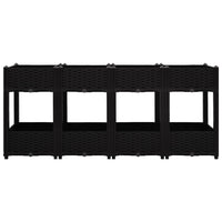 Fioriera rialzata piante fiori giardino 160 x 40 x 71 cm polipropilene nero 02_0000923