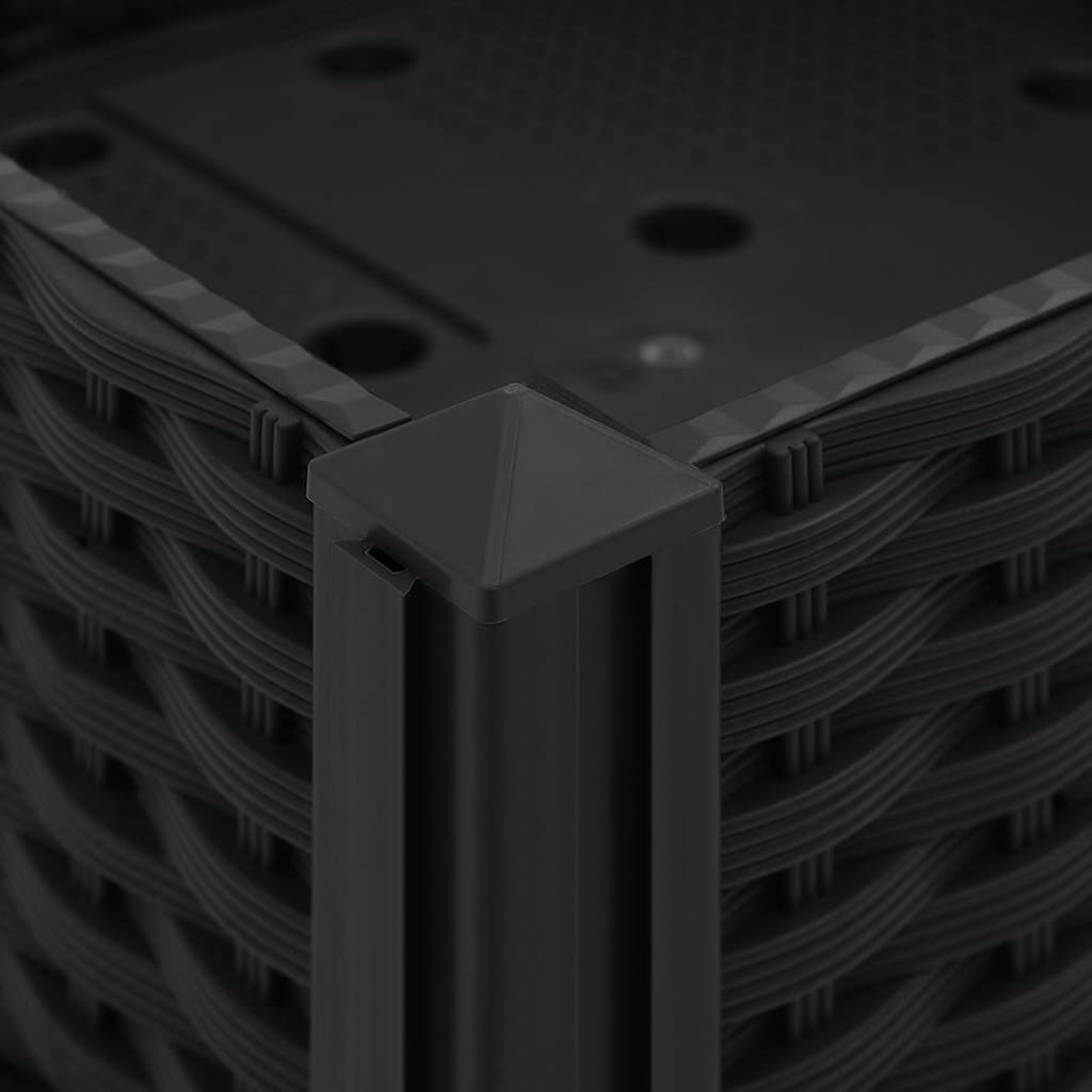 Fioriera Rialzata-Vaso da Esterno-Fioriera Elevata 80x80x38 cm in Polipropilene 895446