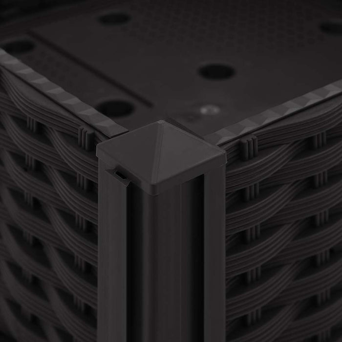 Fioriera Rialzata-Vaso da Esterno-Fioriera Elevata 80x80x38 cm in Polipropilene 895446