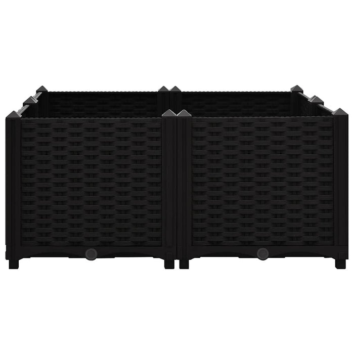 Fioriera Rialzata-Vaso da Esterno-Fioriera Elevata 80x80x38 cm in Polipropilene 734482