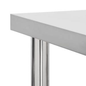 Tavolo da Lavoro Cucina con Ruote 60x30x85 cm in Acciaio Inox 51631