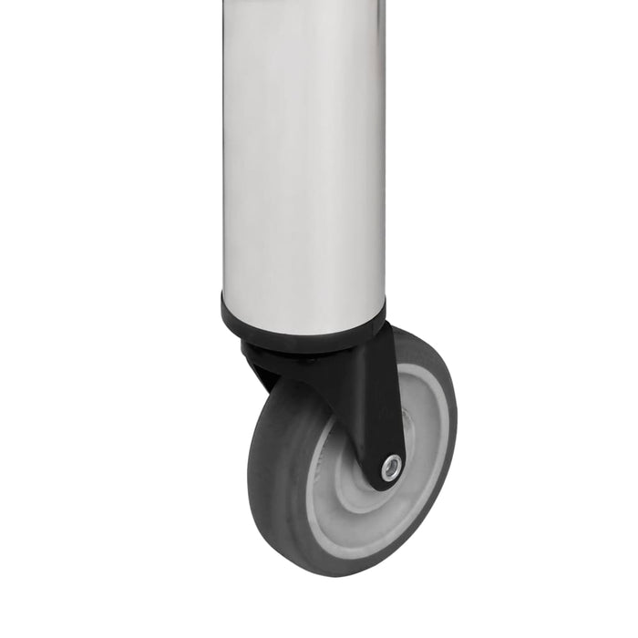 Tavolo da Lavoro Cucina con Ruote 60x30x85 cm in Acciaio Inox 51631