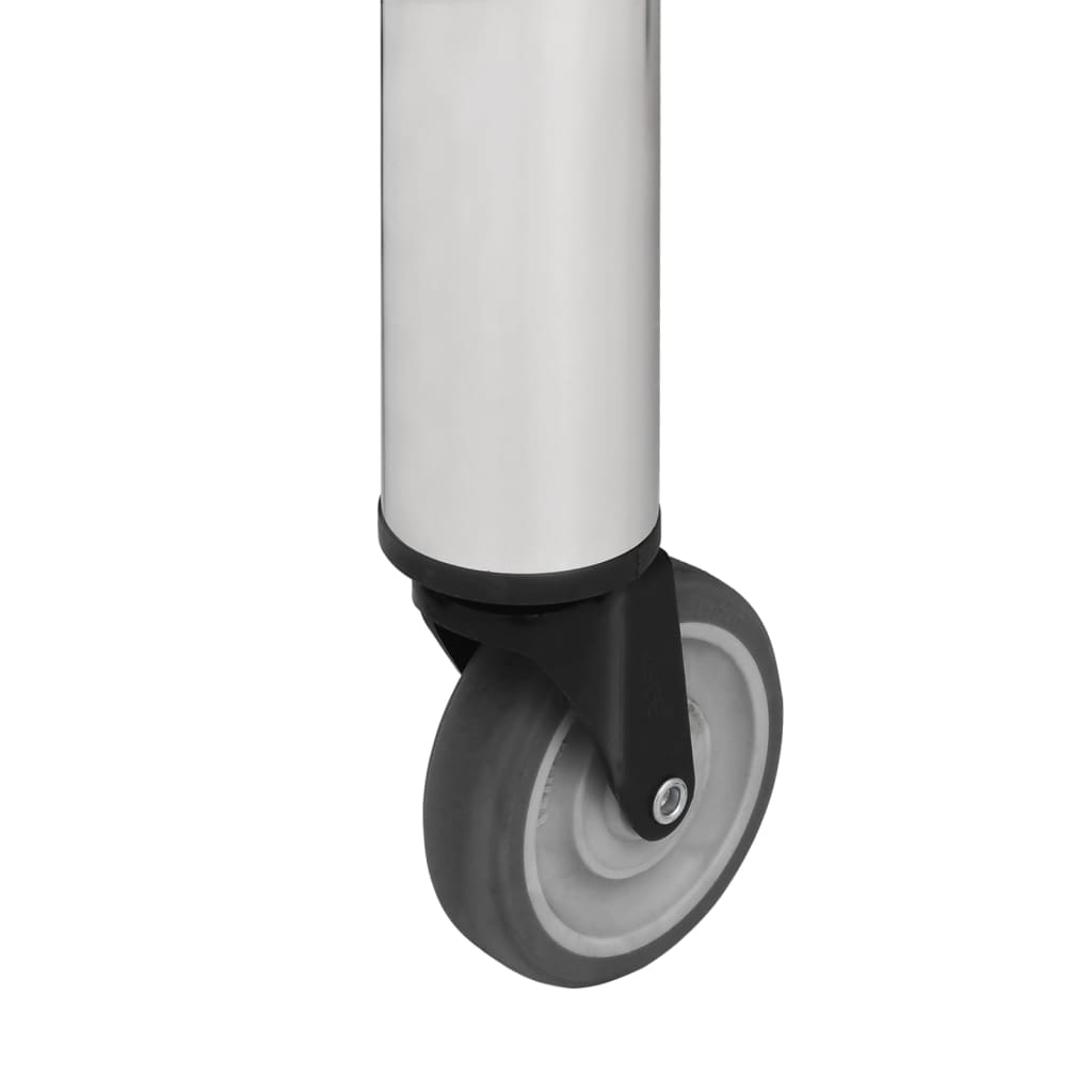 Tavolo da lavoro da cucina con ruote piano di lavoro gourmet spazio commerciale ristorante 100 x 45 x 85 cm acciaio inossidabile 02_0001911