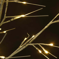 Albero Natale 128 LED 1,2 m Salice Bianco Caldo Interno Esterno 332952
