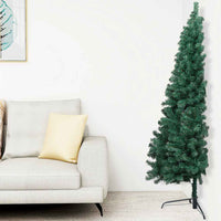 Albero di Natale Preilluminato con Supporto Verde 120 cm PVC 3077477