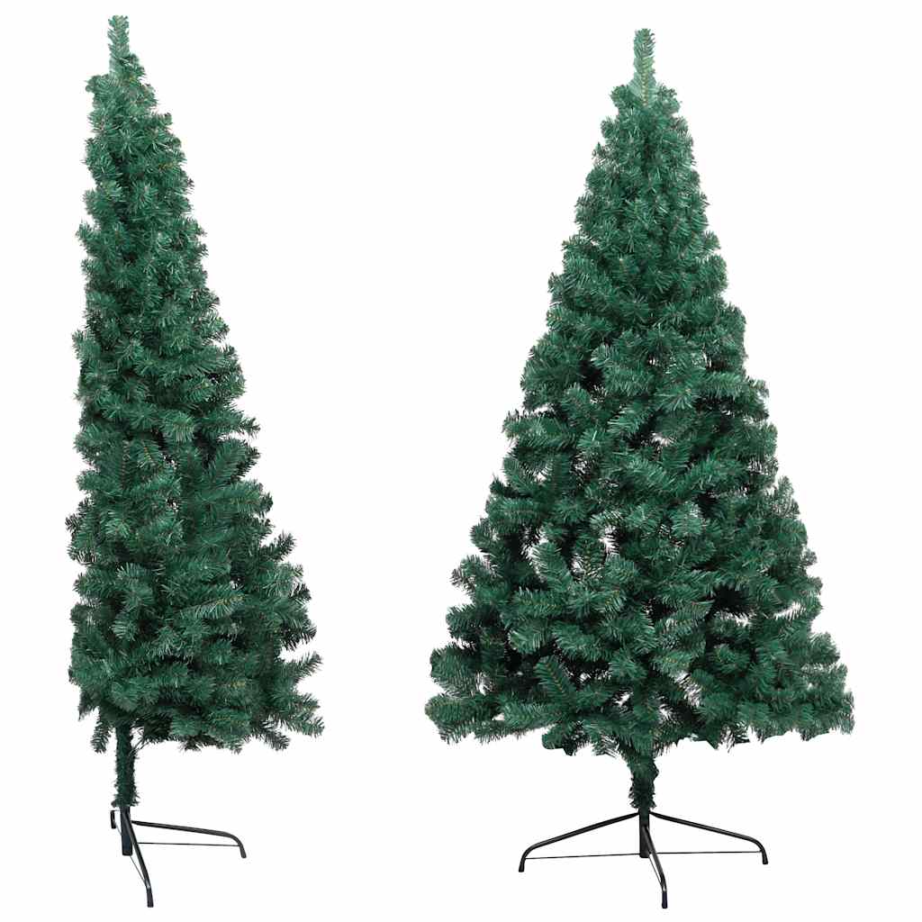Set Albero Natale Artificiale a Metà LED e Palline Verde 240cm 3077481