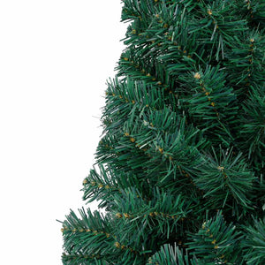 Set Albero Natale Artificiale a Metà LED e Palline Verde 240cm 3077481