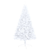 Set Albero Natale Artificiale a Metà LED Palline Bianco 150cm 3077483