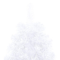 Set Albero Natale Artificiale a Metà LED Palline Bianco 150cm 3077483