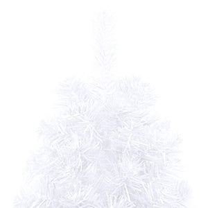 Set Albero Natale Artificiale a Metà LED Palline Bianco 150cm 3077483