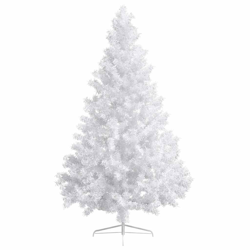 Set Albero Natale Artificiale a Metà LED Palline Bianco 180cm 3077484