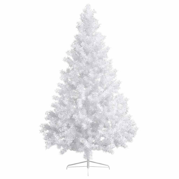 Set Albero Natale Artificiale a Metà LED Palline Bianco 180cm 3077484