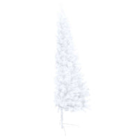 Set Albero Natale Artificiale a Metà LED Palline Bianco 180cm 3077484
