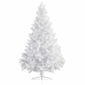 Set Albero Natale Artificiale a Metà LED Palline Bianco 210cm 3077485