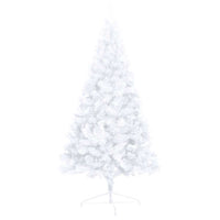 Set Albero Natale Artificiale a Metà LED Palline Bianco 240cm 3077486