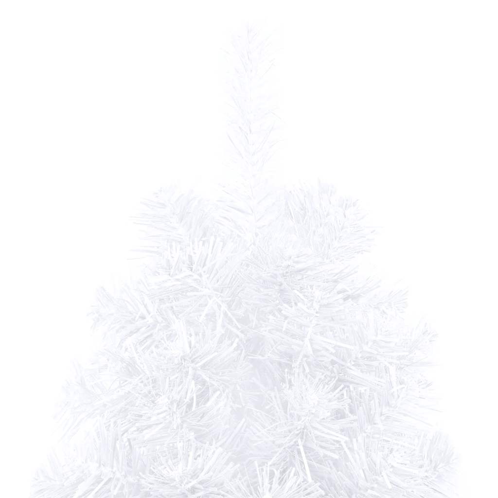 Set Albero Natale Artificiale a Metà LED Palline Bianco 240cm 3077486