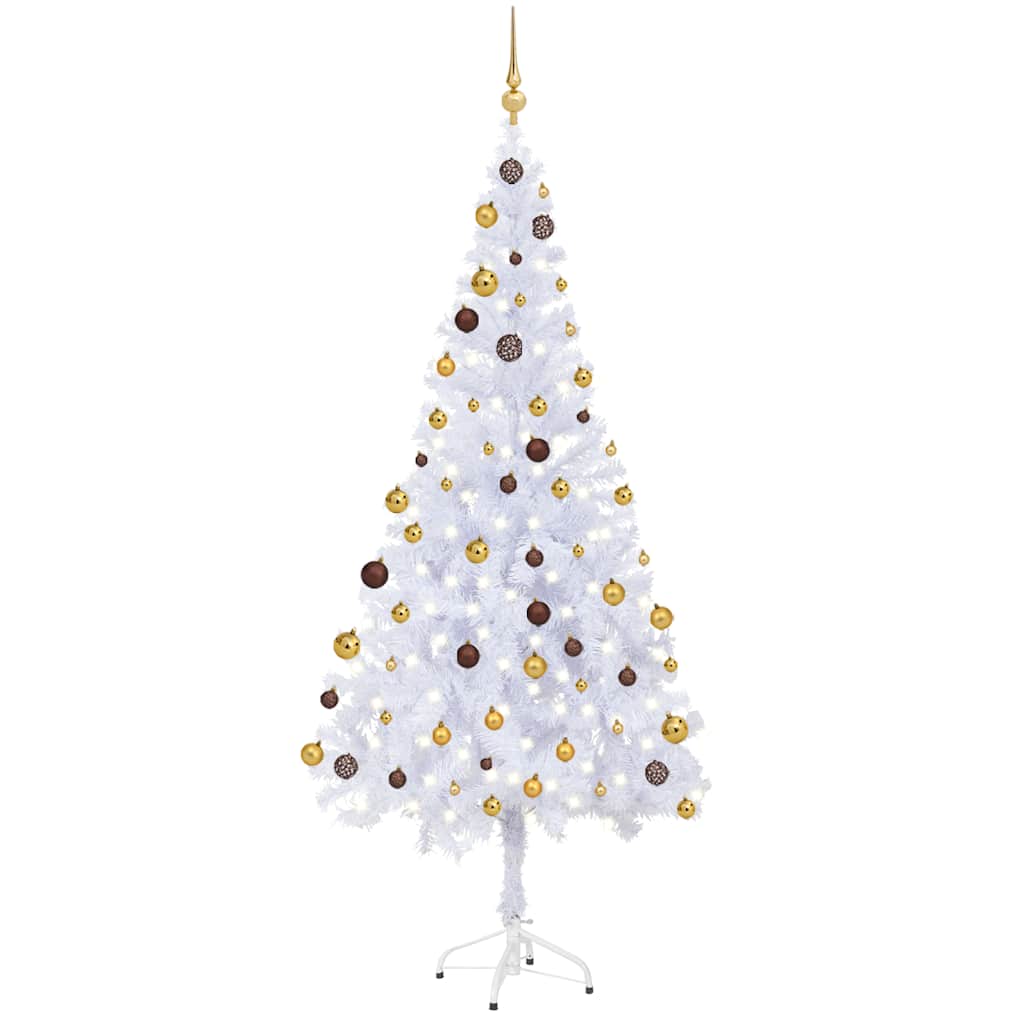 Albero di Natale Preilluminato con Palline 180 cm 620 Rami 3077494