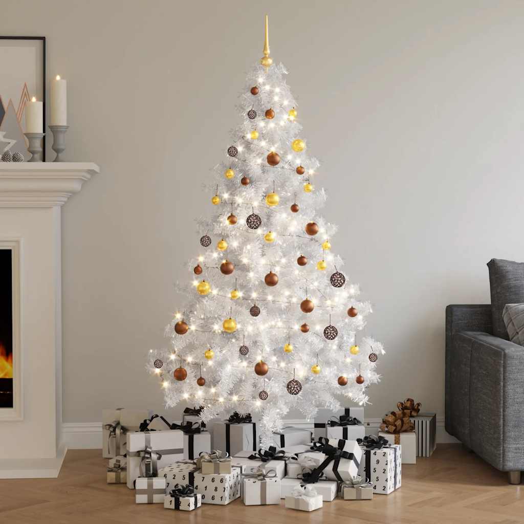 Albero di Natale Preilluminato con Palline 180 cm 620 Rami 3077494