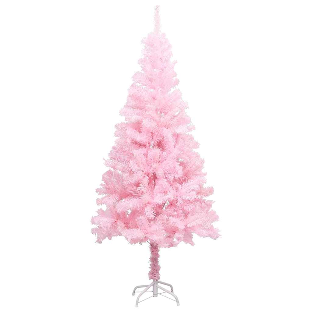 Albero di Natale Preilluminato con Palline Rosa 120 cm PVC 3077497